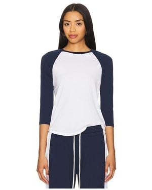Michael Lauren Katya Raglan 3/4 Sleeve Tee - Blue