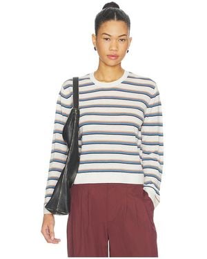 Leset Klassischer Rundhalsausschnitt Mit Streifen James - Weiß