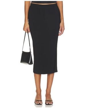 Norma Kamali Flat Front Straight Skirt - Schwarz
