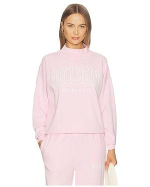 WellBeing + BeingWell Shay Oversized Mock Neck Crew - Pink