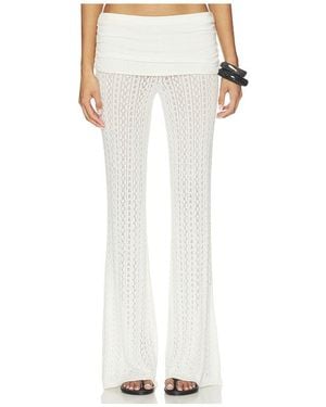 Tularosa Erin Pointelle Knit Pant - White