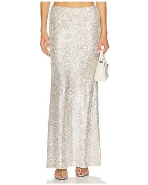 Enza Costa Sequin Full Length Skirt - White