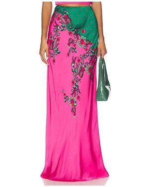 Saloni Carine Long Skirt - Pink