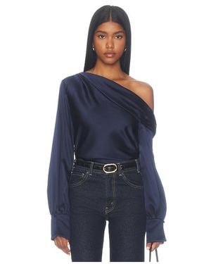 Jonathan Simkhai Top Un Hombro Alice En Color Azul Marino Talla (También En M)