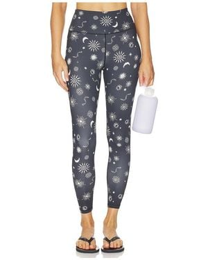 Spiritual Gangster Solstice Lotus 7/8 Legging - Blue