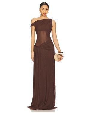 Misha Sisal Maxi Dress - Brown