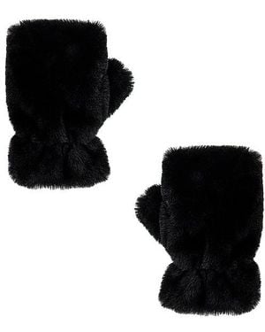 Apparis Ariel Faux Fur Mittens - Black