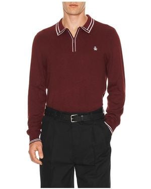 Original Penguin Long Sleeve Polo - Red