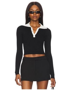 ALL THE WAYS Helena Polo Jumper - Black