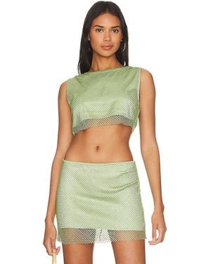 Camila Coelho Tropez Crop Top - Green