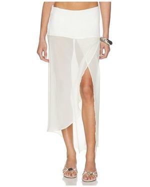 BY.DYLN Marilyn Sheer Skirt - White