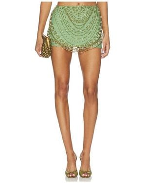 PATBO Linea Embroidery Skirt - Green