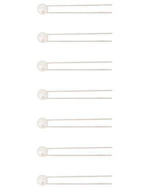 Lelet Juego De Horquillas En Color Ivory Talla En - Blanco