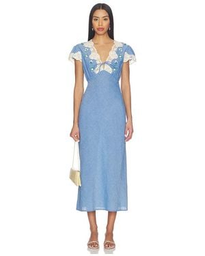 RIXO London Kleid Amari - Blau