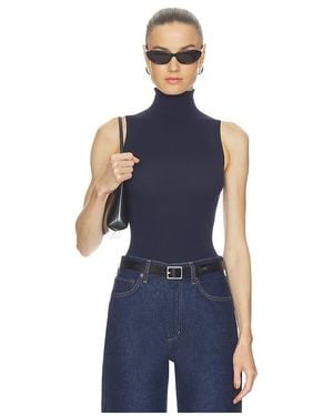 Commando BODY SANS MANCHES STYLE BALLET en Navy. - Bleu