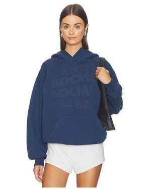 ANTI SOCIAL SOCIAL CLUB Toned Down Applique Hoodie - Blue