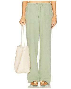 Bobi Pierna Ancha En Color Verde Salvia Talla (También En M, S, Xs) - Blanco