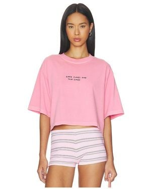 Closed Cropped Boxy Tee Shirt En Color Rosado Talla (También En Xs, S)