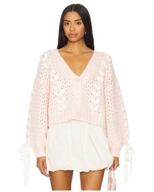 For Love & Lemons Laurel Cardigan - White