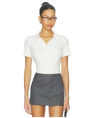 Commando Neoprene Polo Bodysuit - White