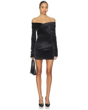 Lovers + Friends Natalia Velvet Mini Dress - Black