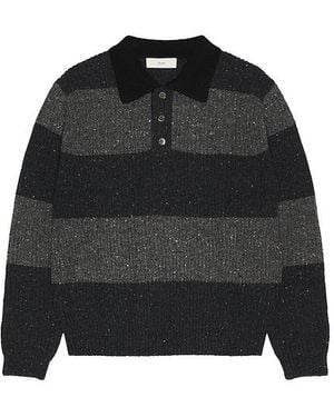 DUNST Chunky Rugby Sweater - Black