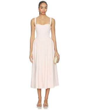 MAJORELLE Evan Midi Dress - White