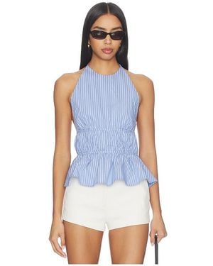 MORE TO COME Drisana Halter Top - Blue