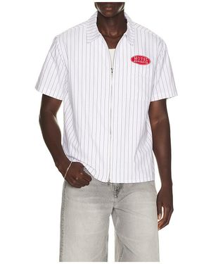 Motel Margarita Descanso Zip Up Shirt - White