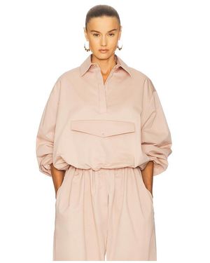 Helsa Cotton Twill Anorak - Natural