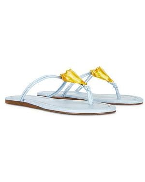 FARM Rio Shell Flat Sandal - White