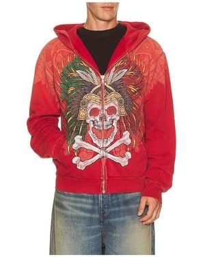 Affliction X Fuerza Immortal Zip Hoodie - Red