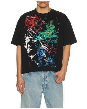 JUNGLES JUNGLES Winter Test Print Tee - Black