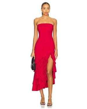 Bardot Agastina Strapless Maxi Dress - Red