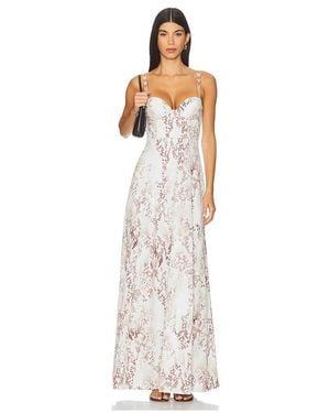 L'Agence Sutton Maxi Dress - White