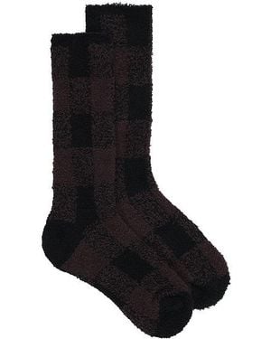 Barefoot Dreams Calcetines Cozychic En Color Marrón Talla - Negro
