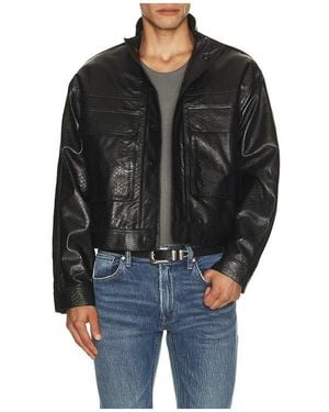 Hudson Jeans Leather Jacket - Black