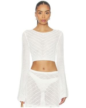 Devon Windsor Langärmeliges Shirt Erin - Weiß
