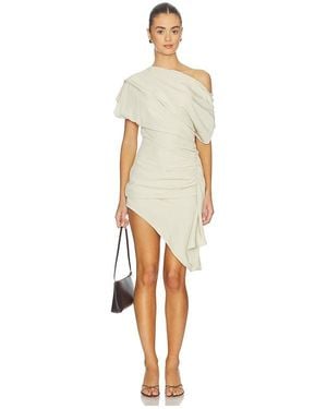 ALL THE WAYS Lottie Asymmetrical Mini Dress - Natural