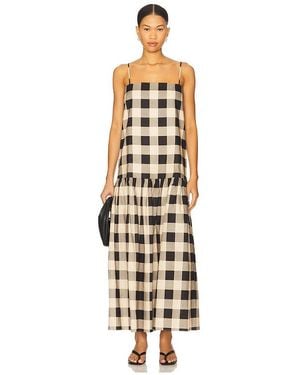 SER.O.YA Maxikleid Leinen Aydan - Weiß