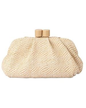 OLGA BERG Addison Woven Clutch - Natural