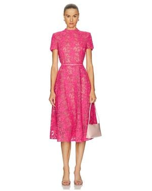 Nadine Merabi Lace Midi Dress - Pink