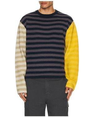 Honor The Gift Multi Stripe Crew Neck Jumper - Black