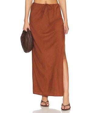 LSPACE Falda Maxi Summer Feels En Color Cognac Talla En - Naranja