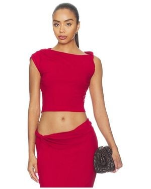 4th & Reckless Sofi Jersey Knit Top - Red