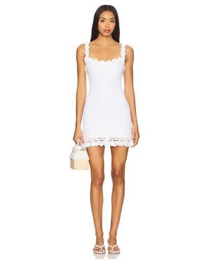 MAJORELLE Zahra Hand Crochet Rosette Mini Dress - White