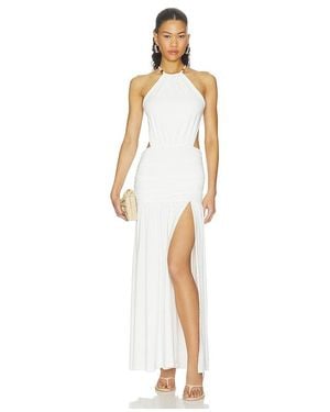 Runaway the Label Imelda High Neck Maxi Dress - White