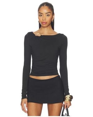 SNDY'S Ashley Boat Neck Top - Black