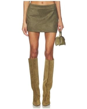 superdown Patsie Faux Suede Mini Skirt - Green