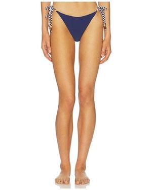 MILLY Two Tone Rope Bikini Bottom - Blue